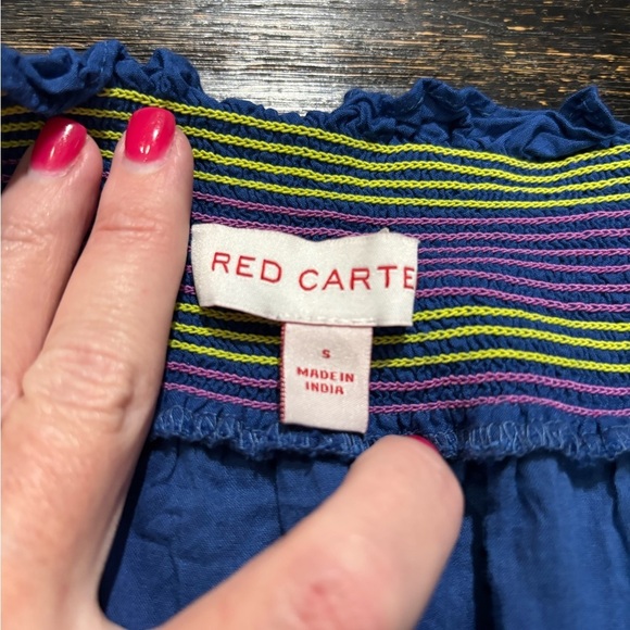 Red Carter RickRack Trim Off the Shoulder Mini Dress Size Small - Picture 4 of 5